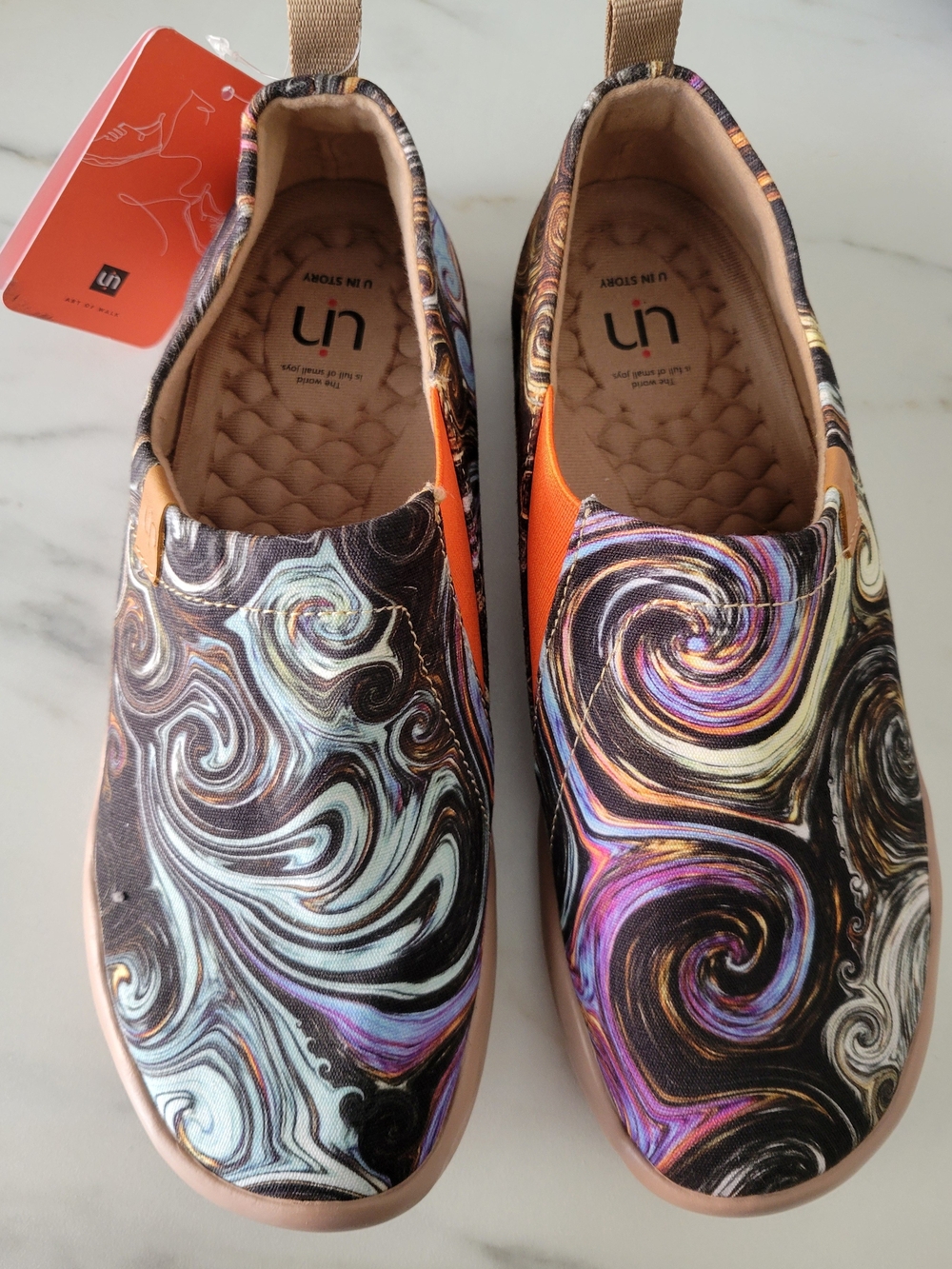 NWT UIN Toledo Starry Night Canvas Art Travel Loafers Women’s Size 8 EUR 39
